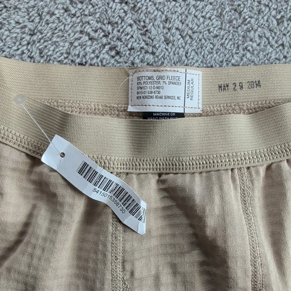 New Horizons Rehab, Thermal Grid Fleece Bottoms Coyote Brown Sz Medium Reg NWT